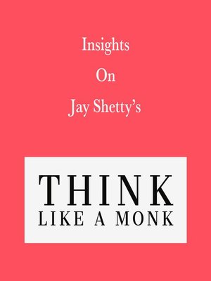 cover image of Insights on Jay Shetty's Think like a Monk